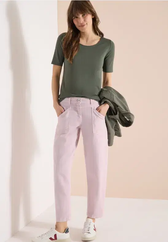 Cecil Blush Barrel Jeans