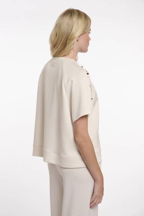 Tate Half Sleeve Top with Buttons