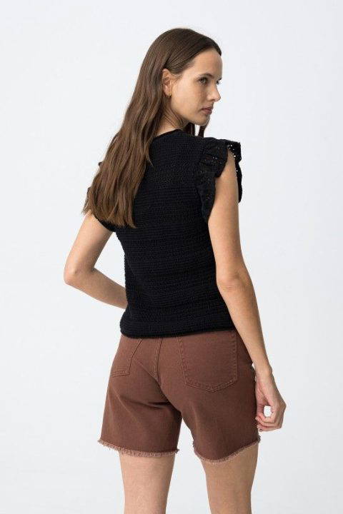 Ashera Black Knit Top