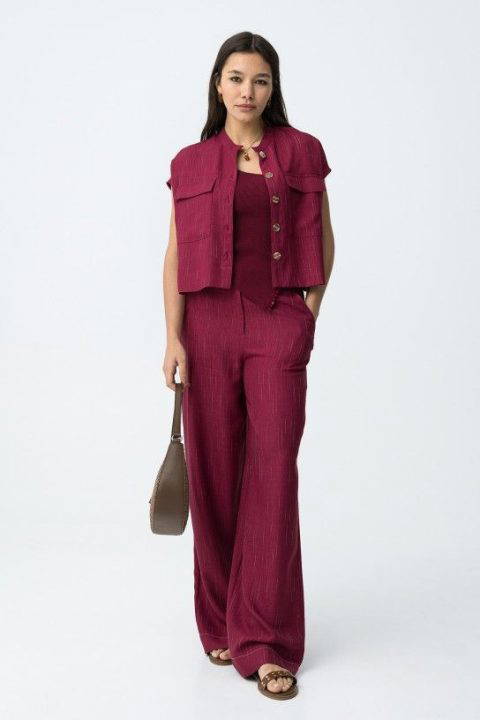 Cookie Fuchsia Red Trousers
