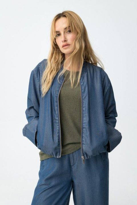 Cristal Denim Bomber Jacket