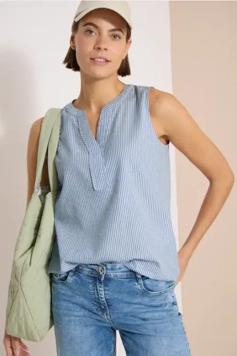 Cecil Blue Stripe Top