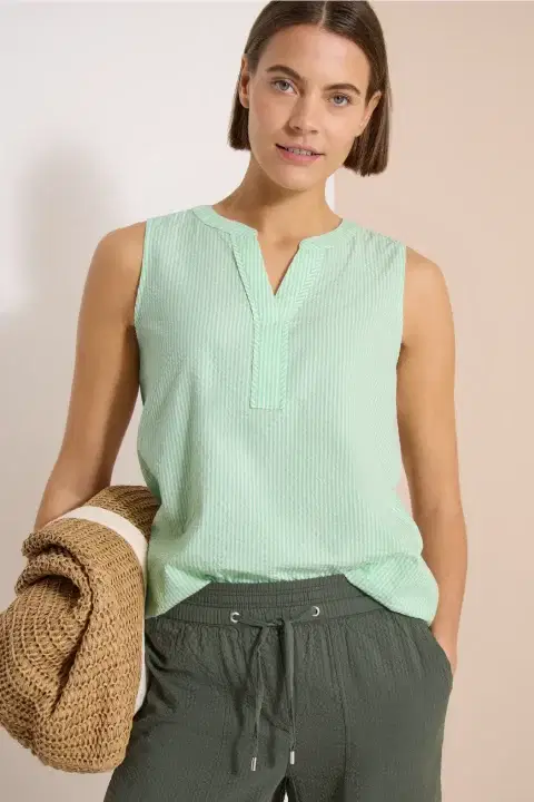 Cecil Lime Stripe Top