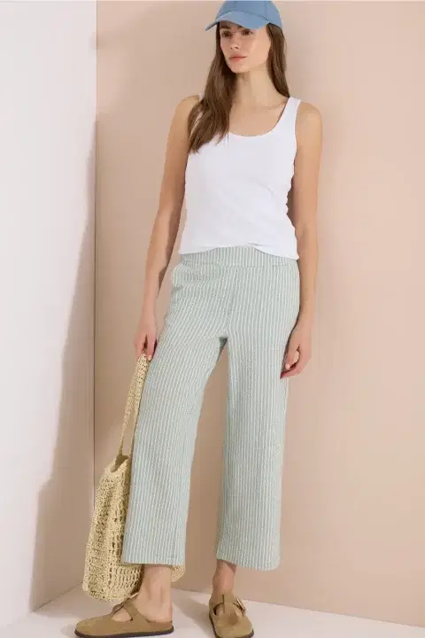 Cecil Wide Leg Sage Trousers