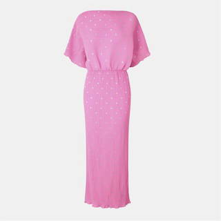 Never Fully Dressed Pink Tilly Plisse Dress