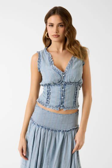 Rebecca Denim Corset Top