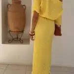 Never Fully Dressed Yellow Plisse Dress
