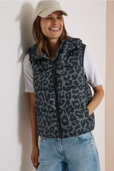 Cecil Leopard Print Gilet