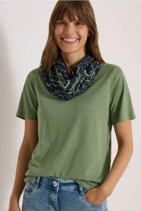 Cecil Olive Green Loop Scarf