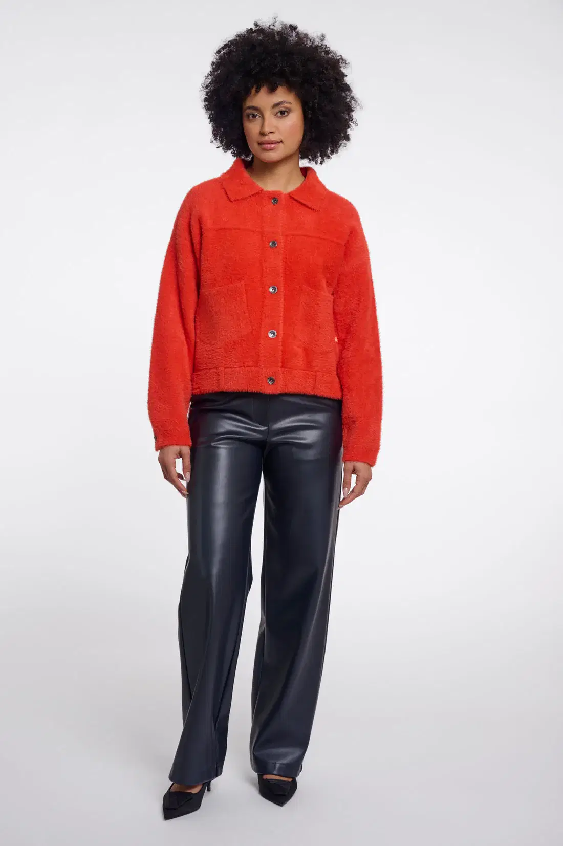 Bubbly Luminous Red Cardigan - Image 3