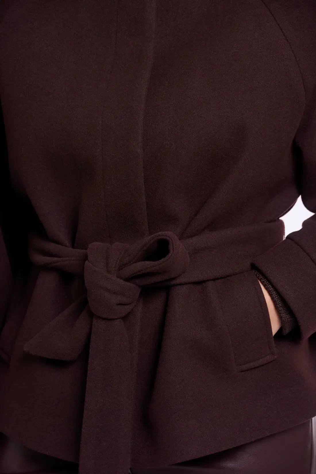 Cornelia Chocolate Short Coat - Image 6