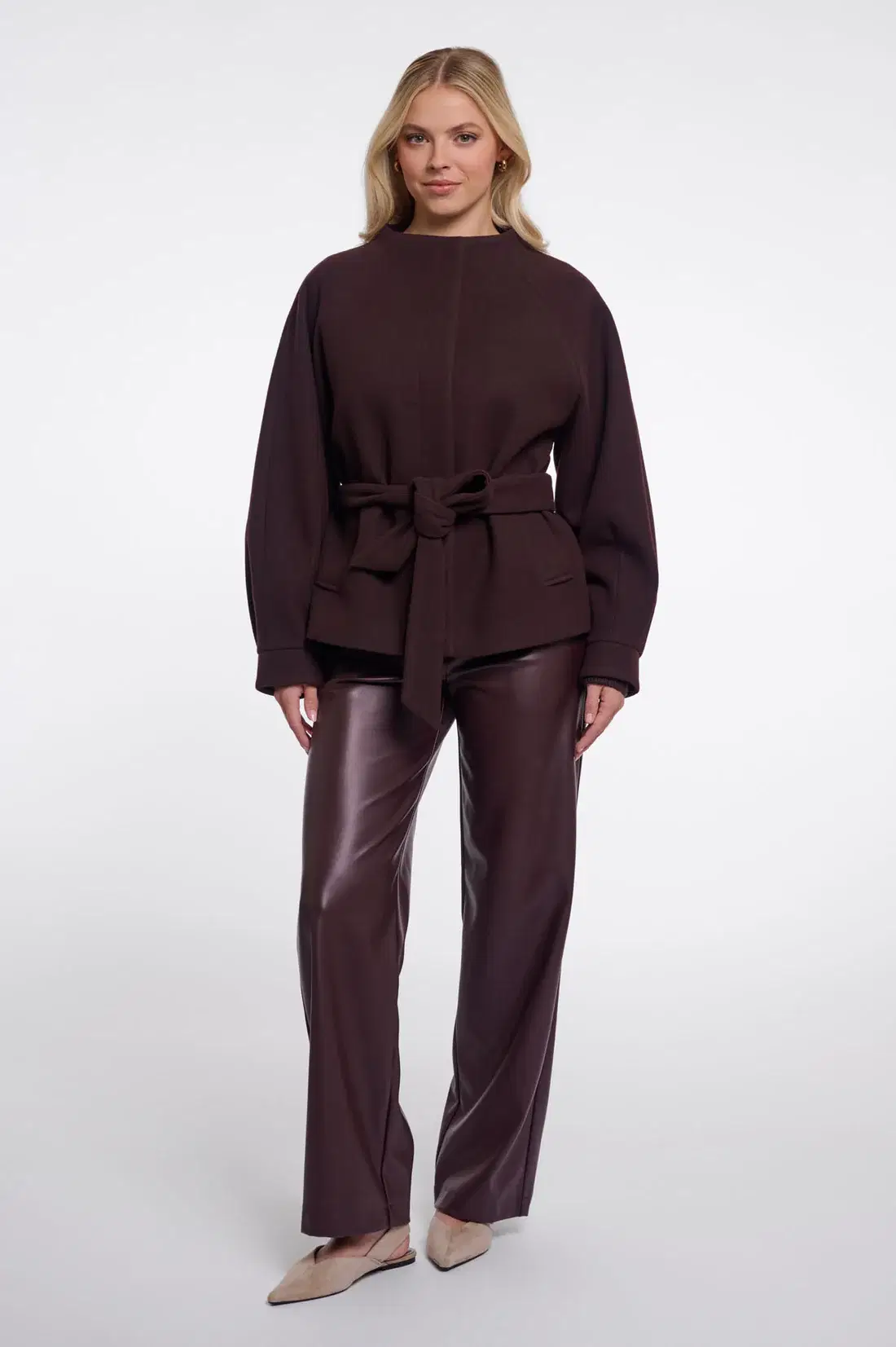 Cornelia Chocolate Short Coat - Image 4
