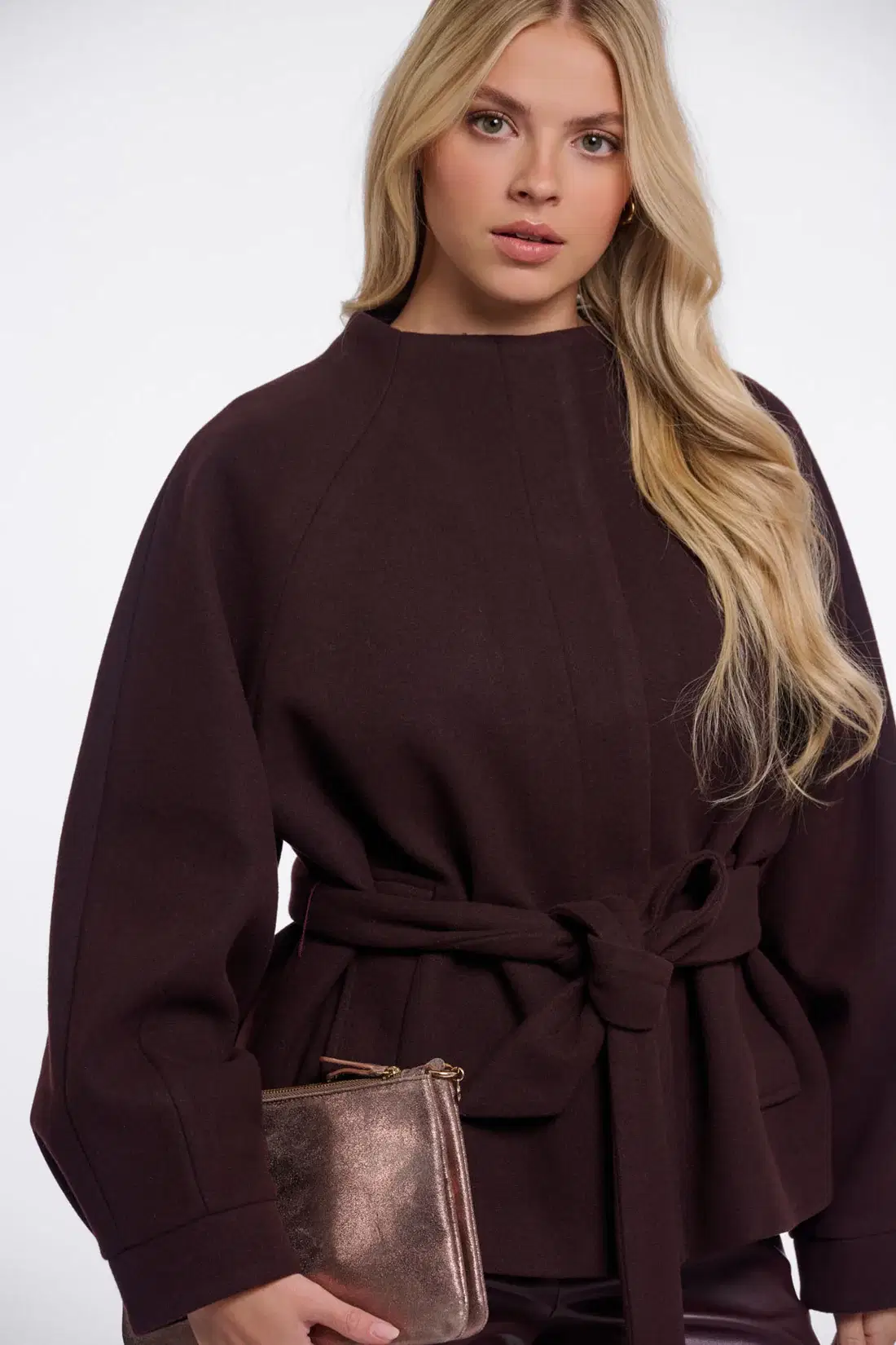 Cornelia Chocolate Short Coat - Image 3