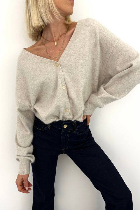 Aspen Mottled Beige Cardigan