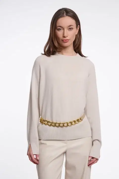 Pixie Beige Chain Waistbelt