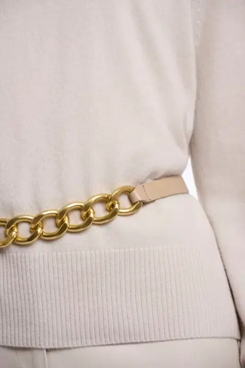Pixie Beige Chain Waistbelt