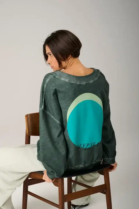 Sky Organic Deep Sea Circles Sweatshirt