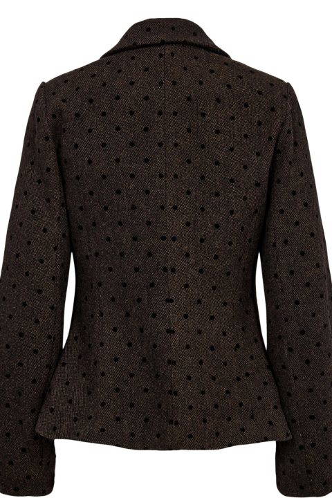 Nuamia Black Coffee Polka Dot Blazer