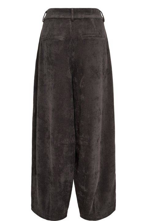 Nucelise Asphalt Corduroy Barrel Trousers