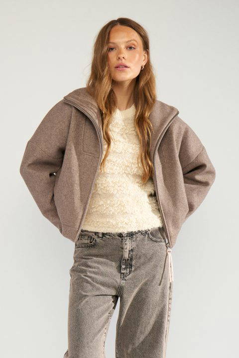 Nukimla Taupe Melange Jacket