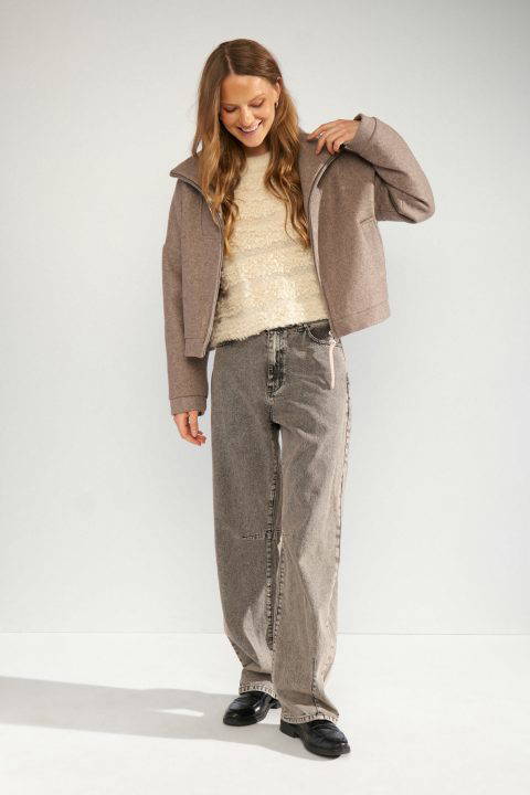Nukimla Taupe Melange Jacket