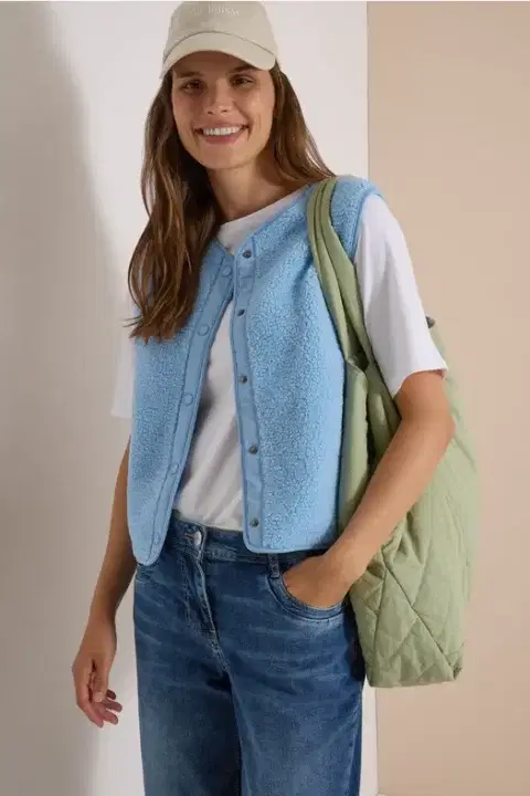 Cecil Blue Teddy Gilet