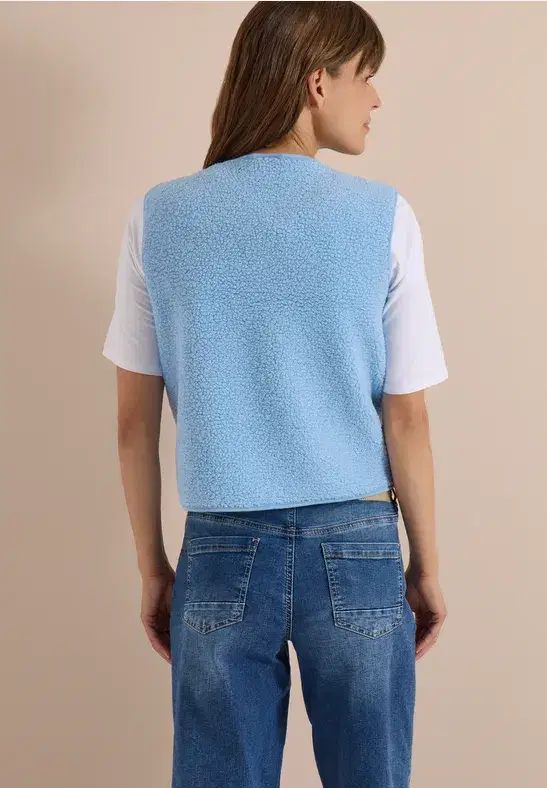 Cecil Blue Teddy Gilet - Image 4