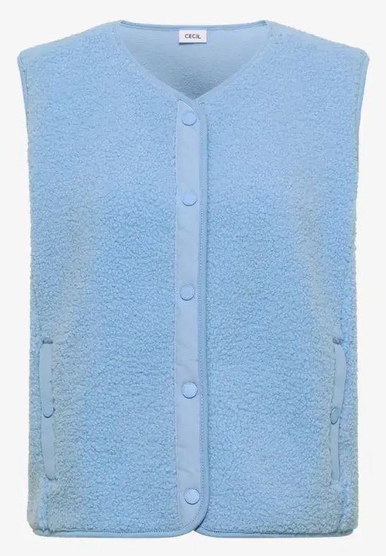 Cecil Blue Teddy Gilet - Image 5