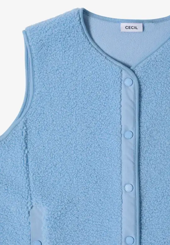 Cecil Blue Teddy Gilet - Image 6