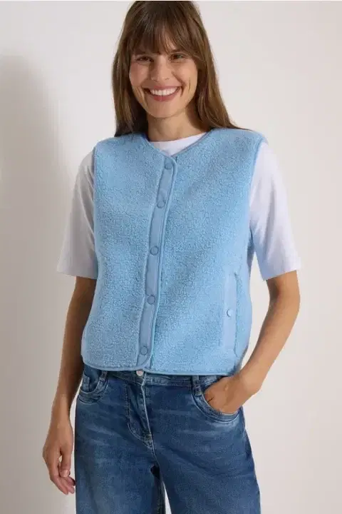 Cecil Blue Teddy Gilet