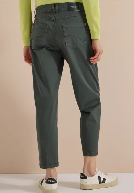 Cecil Faded Olive Barrel Trousers - Image 3