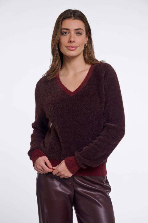 Keath Fudge Sangria Sweater