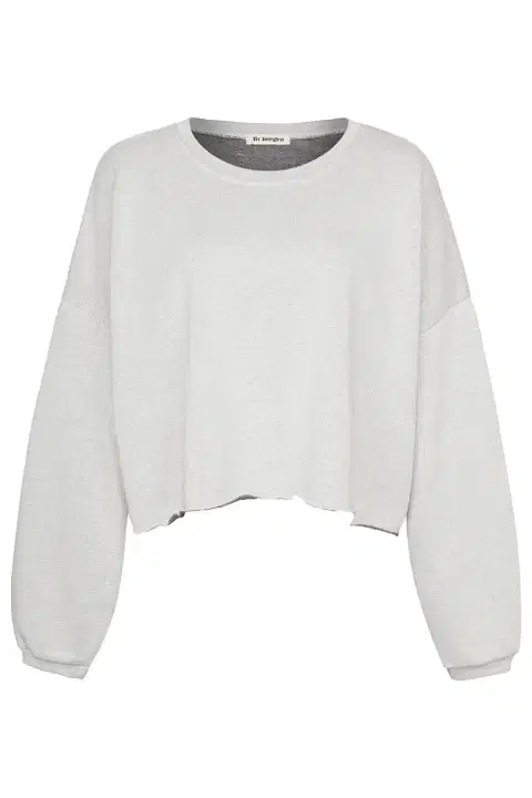 Lugano Grey Cropped Sweatshirt