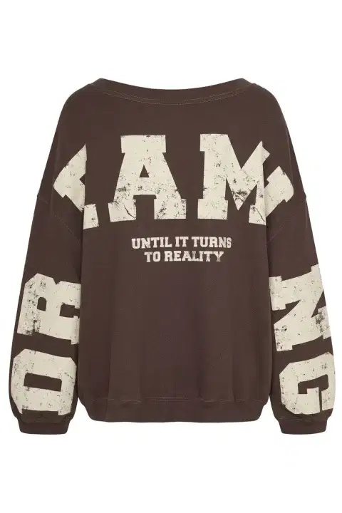 Sky Dreaming Espresso Oversized Sweatshirt
