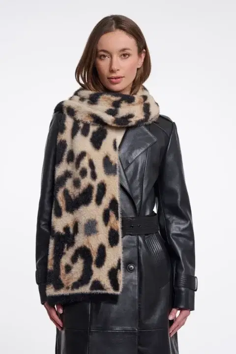 Tuli Leopard Print Scarf