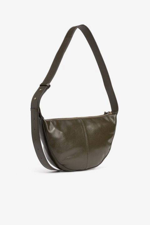 Antonia Green Leather Shoulder Bag
