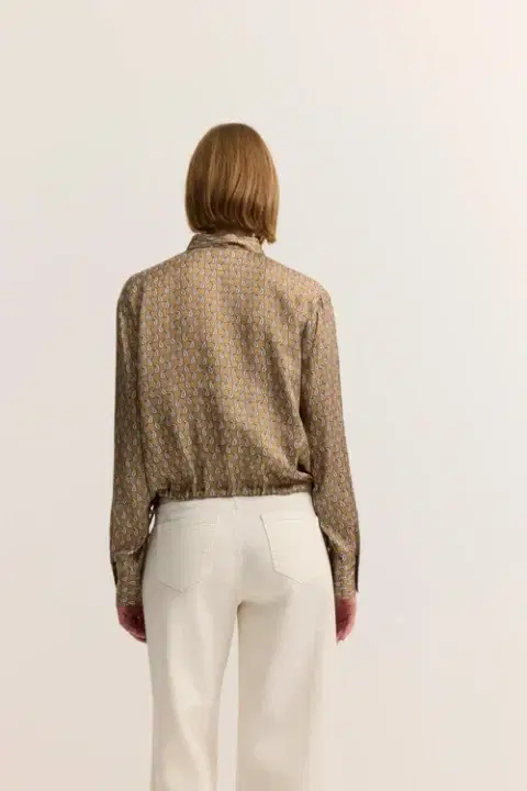 Cognac Paisley Blouse