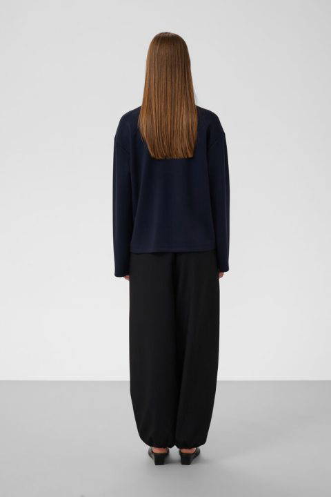 Marigold Navy Polo Sweatshirt