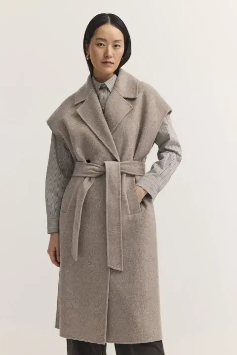 Vogue Wool Taupe Gilet