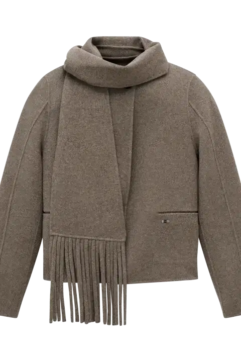 London Taupe Scarf Jacket