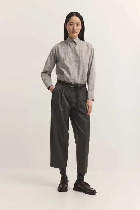 Tilly Brown Stripe Trousers