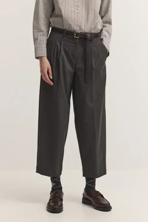 Tilly Brown Stripe Trousers