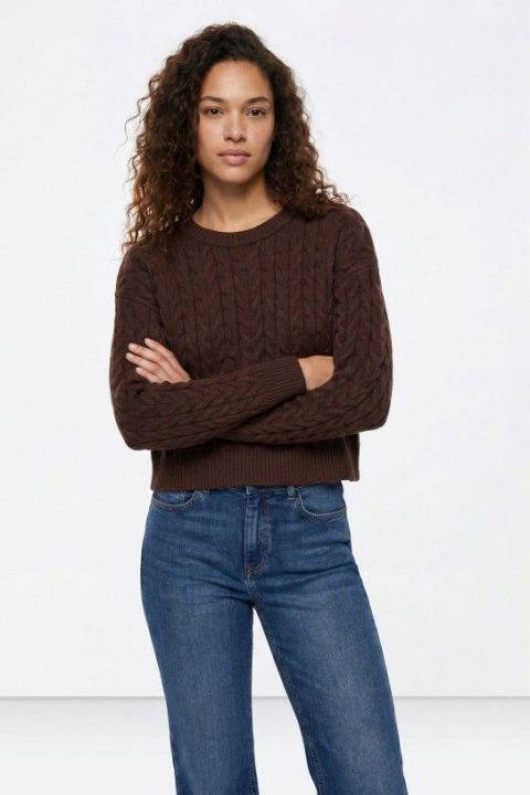 Uranos Brown Cable Sweater