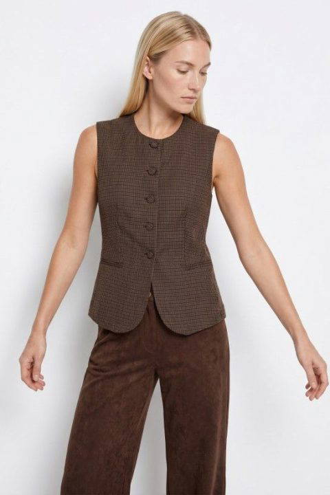 Nectarina Brown Waistcoat