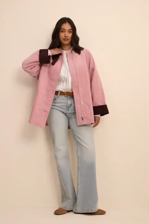 Pink Cord Freddie Barn Coat