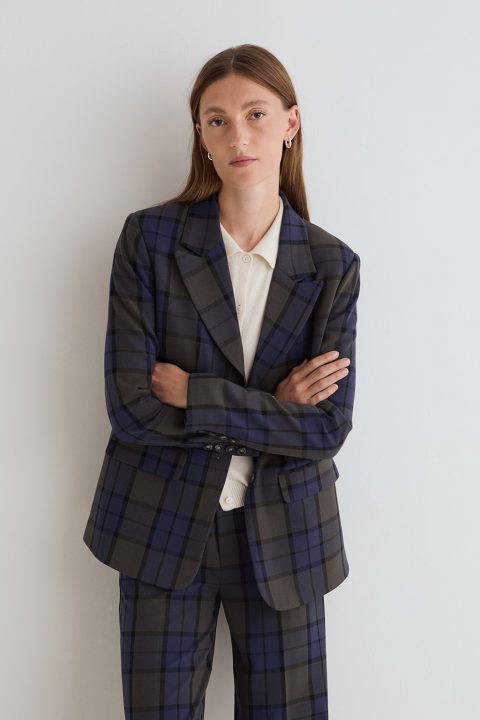 Navy Tartan Sport Blazer