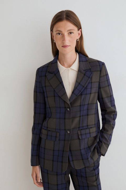 Navy Tartan Sport Blazer
