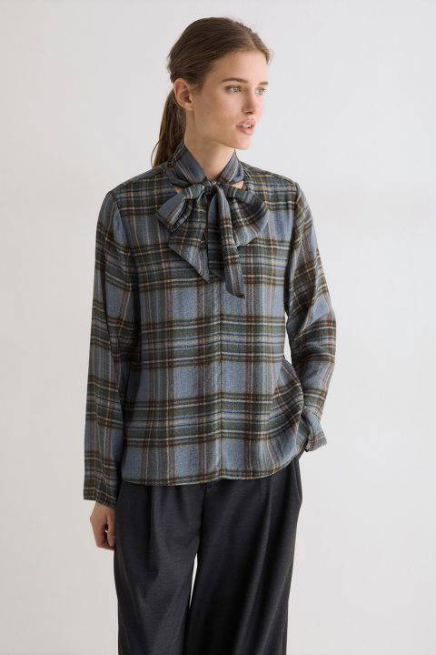 Check Shirt With Tie