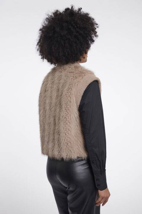 Alvita Oat Faux Fur Gilet