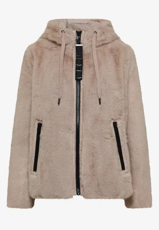 Cecil Beige Faux Fur Jacket - Image 7